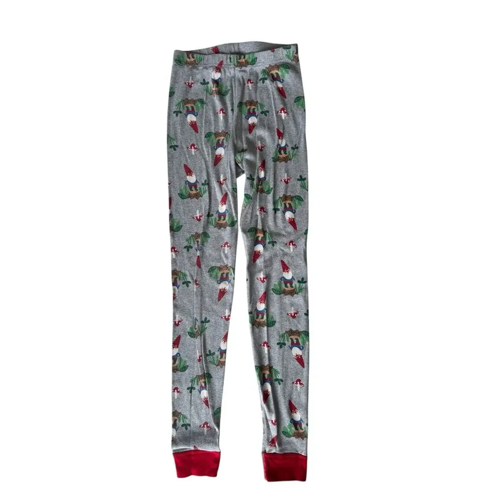 HANNA ANDERSSON Gnome Mushroom Garden Long John Pajama Set Size 10 140 Organic